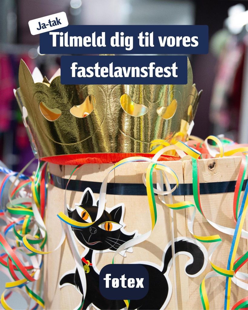 Tilmeld dig til Fastelavnsfest hos Føtex i Borgen Shopping